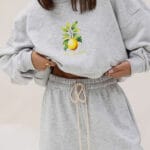 Bluza SUMMER Szary melanżowy z cytryną