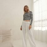 Sweter LUNA STRIPS Granatowy
