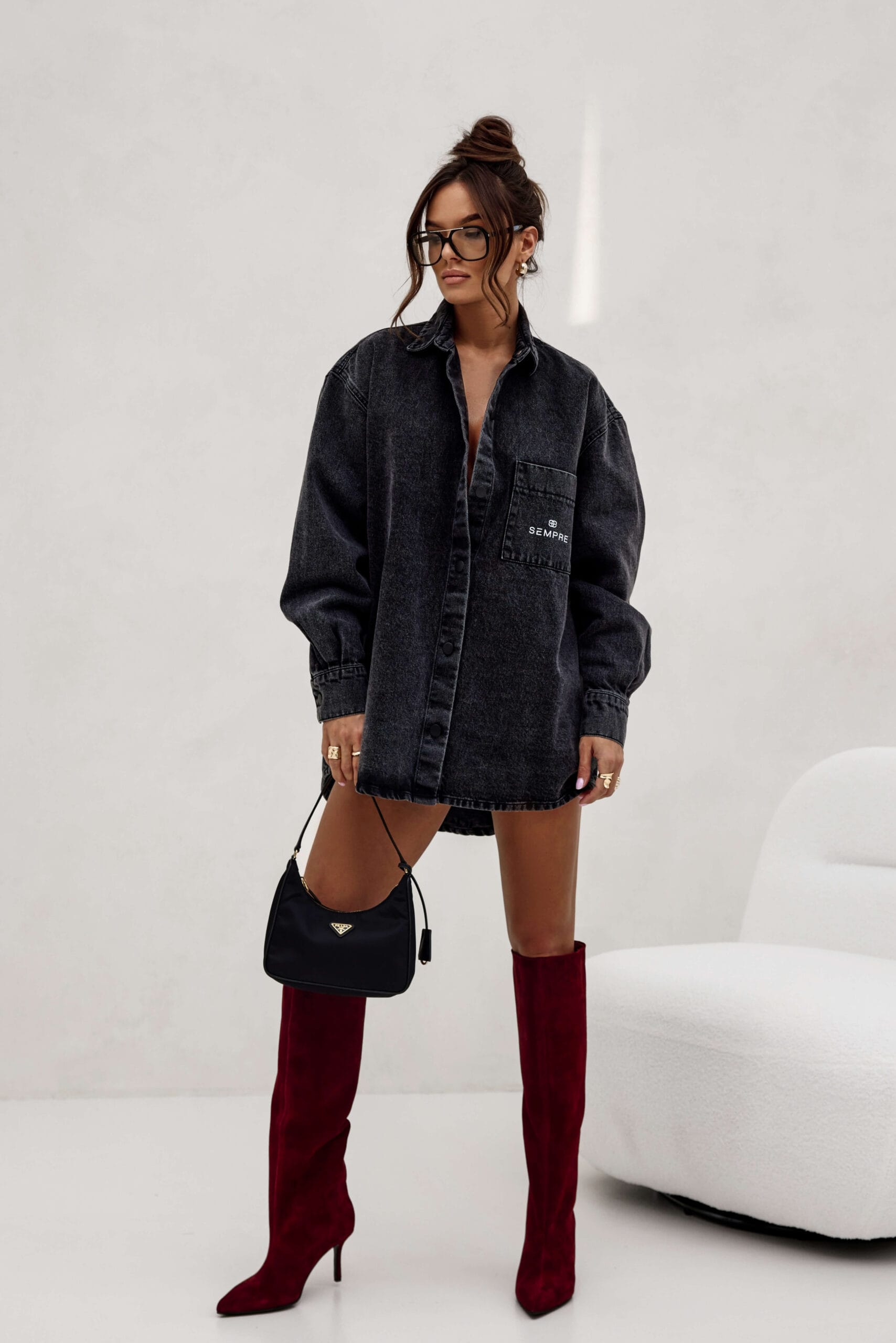 Koszula JEANS Czarna