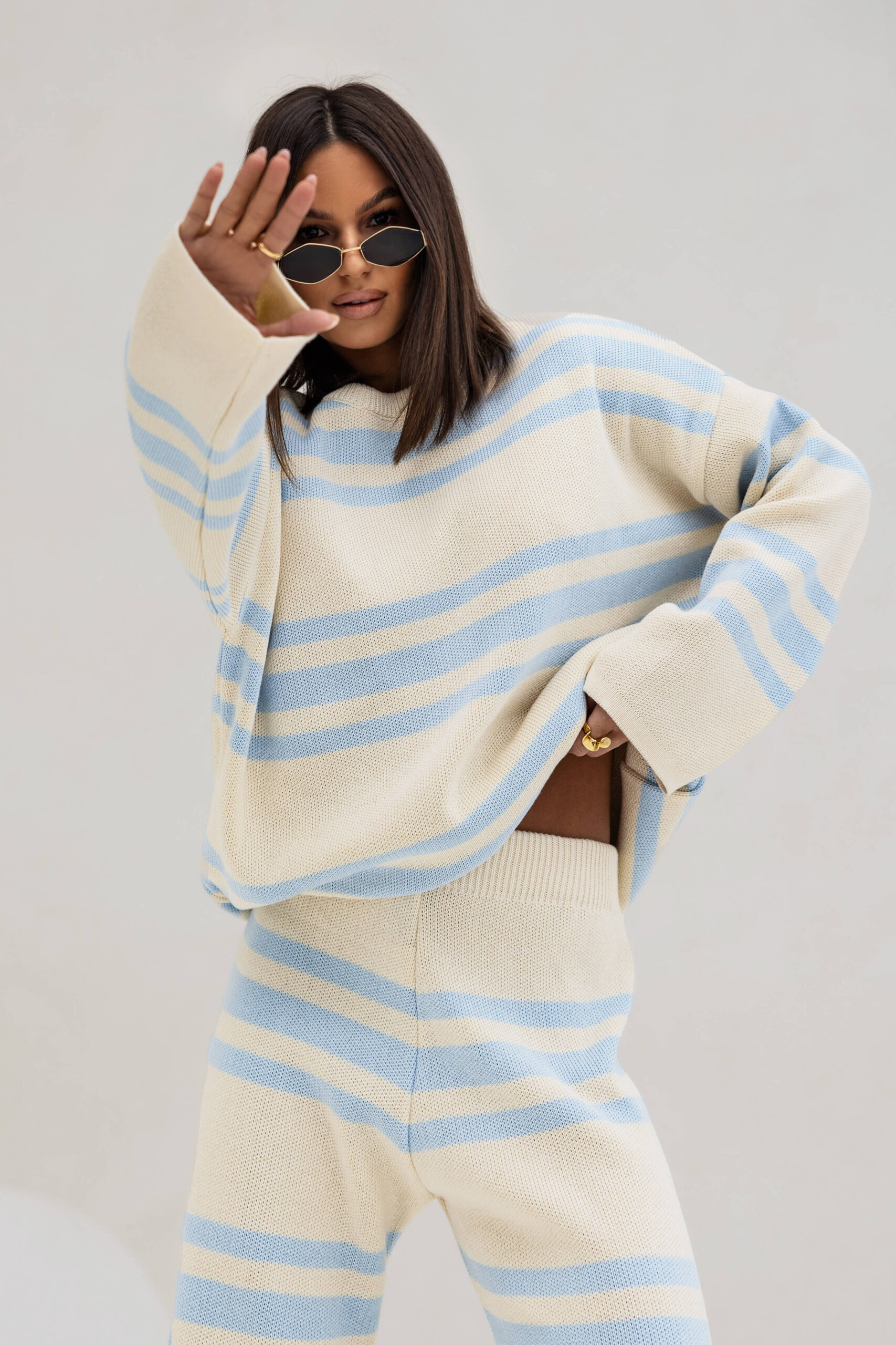 Set WILLOW STRIPS Blue