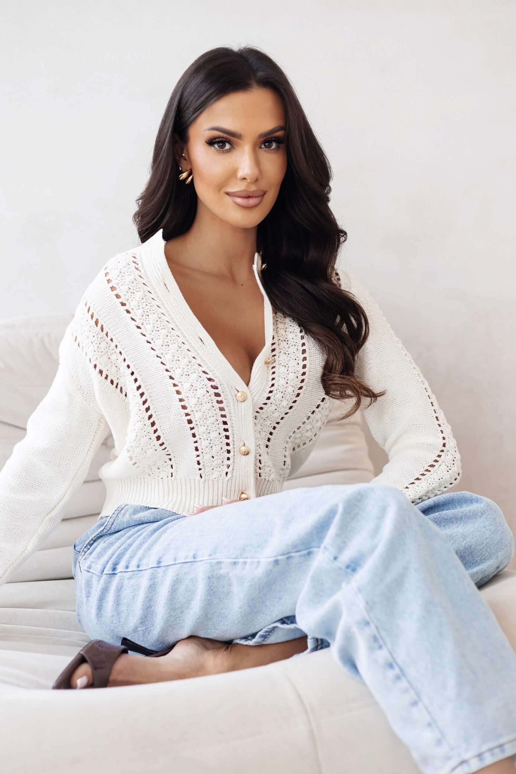 Sweter SUZANNE Kremowy