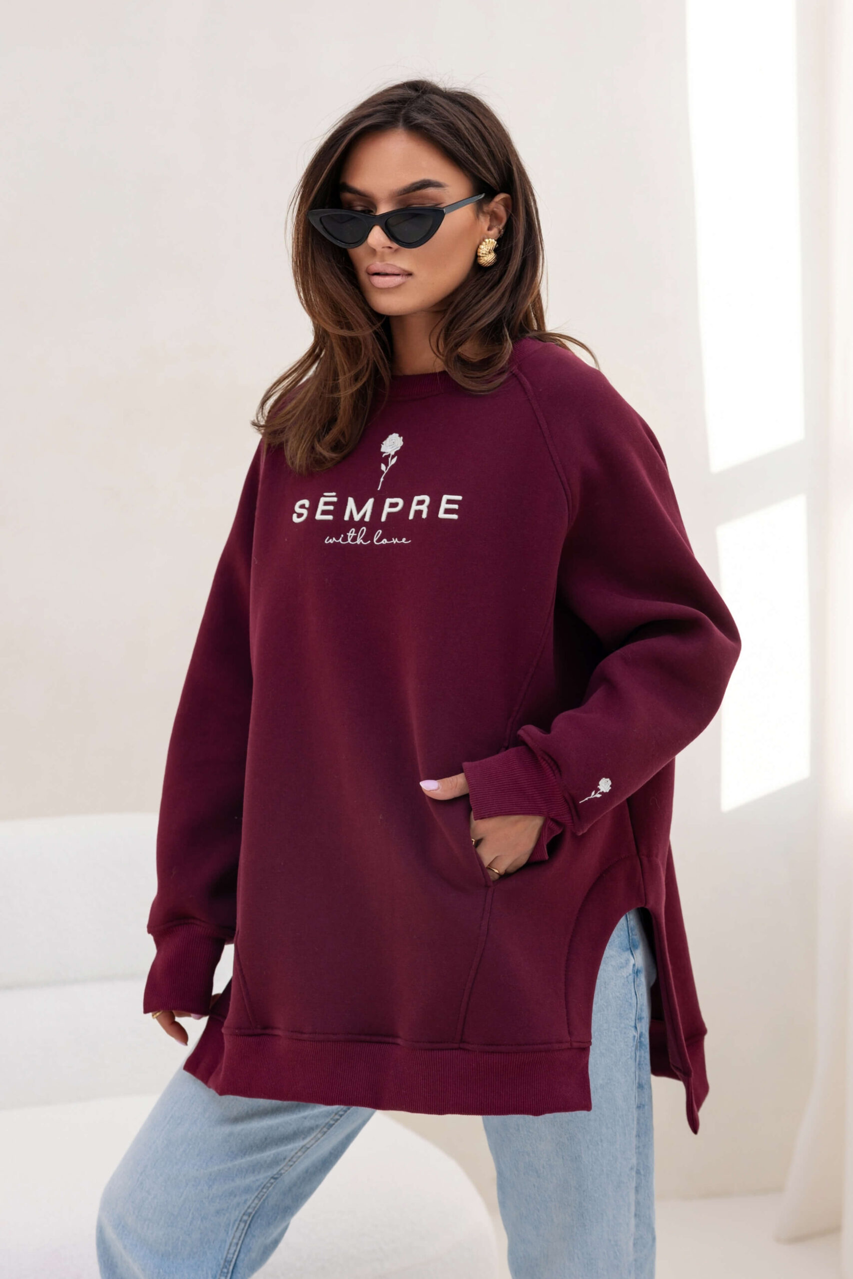 Bluza ROSIE Bordowa