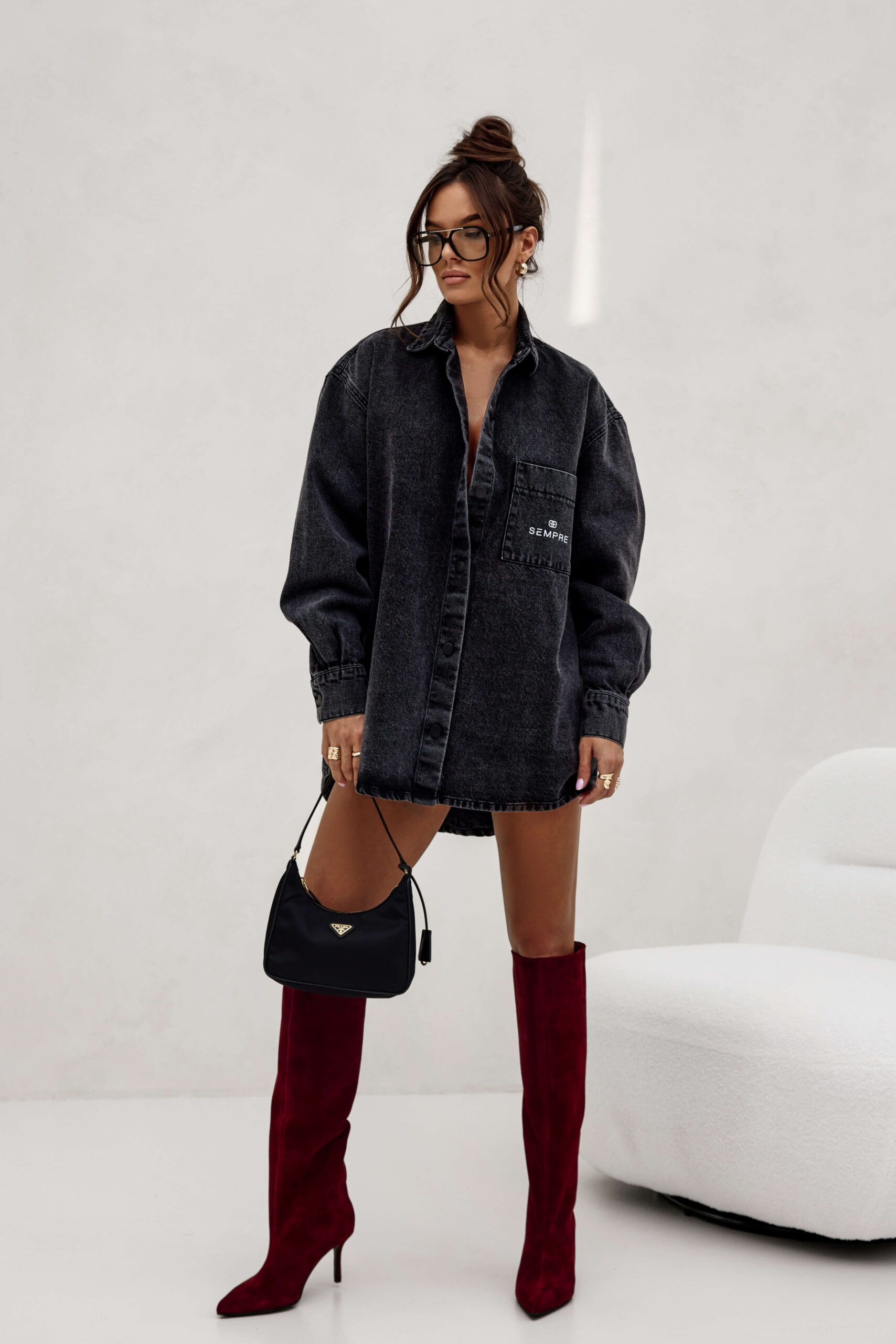 Koszula JEANS Czarna