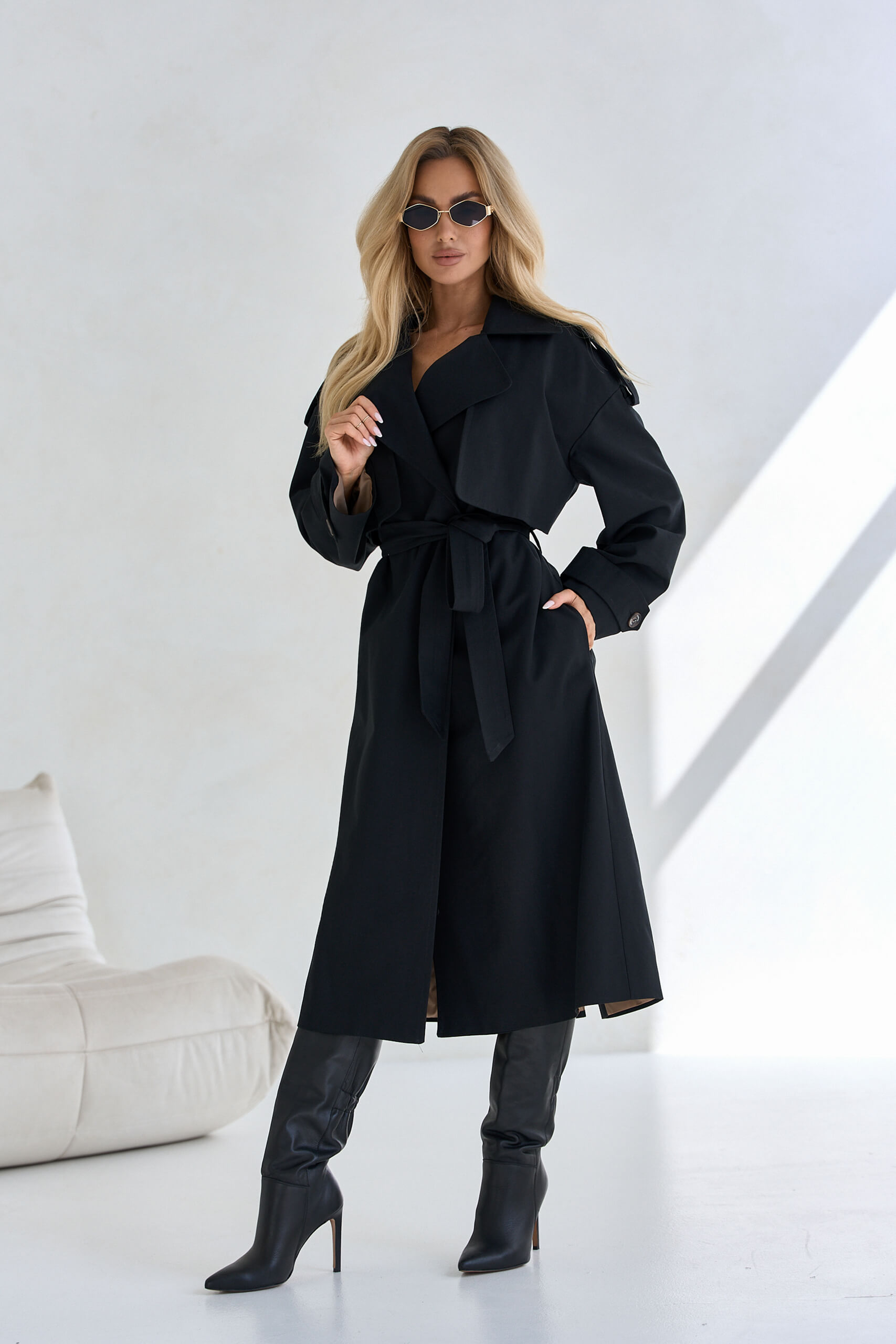 Black trench coat