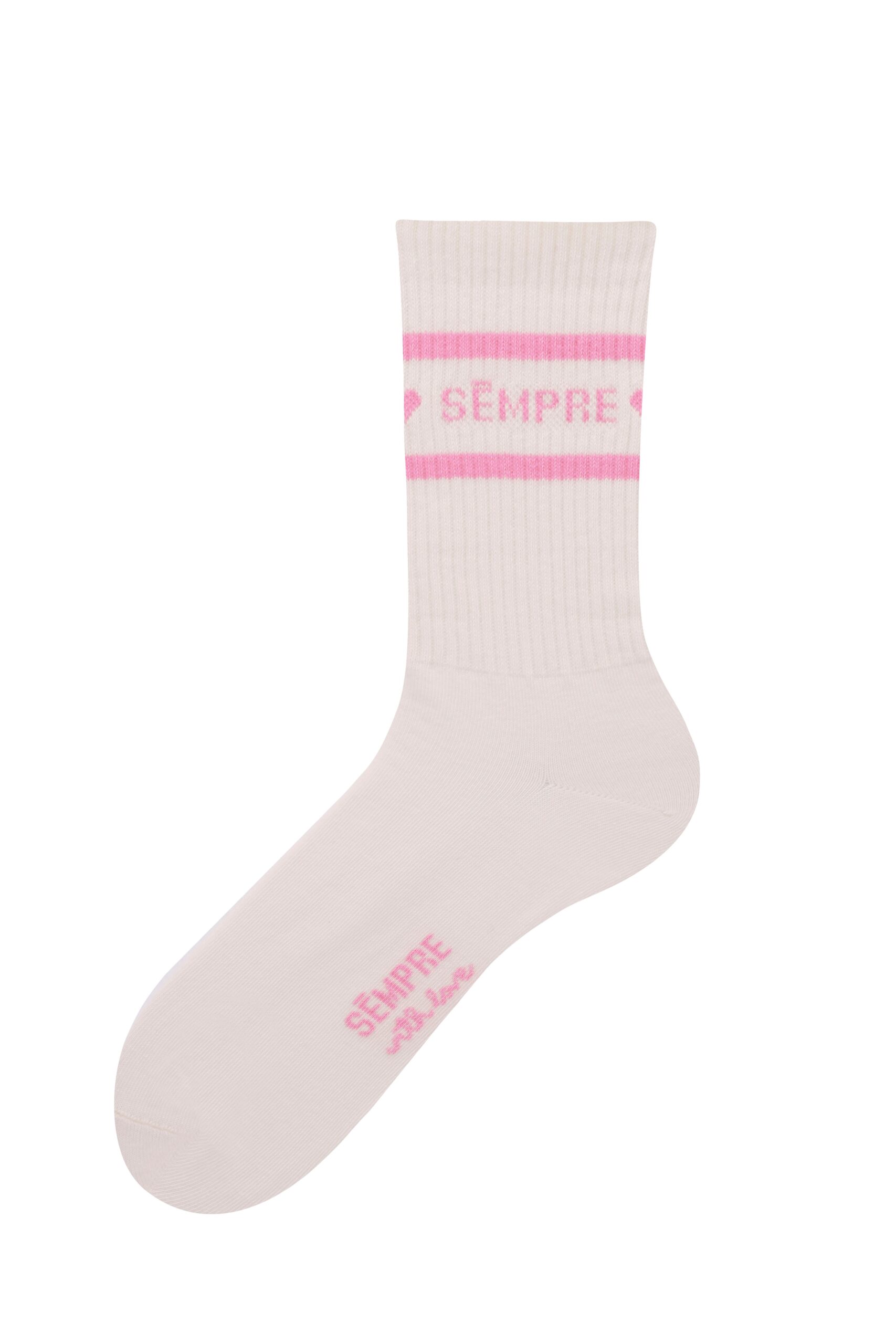 HEART Socks Vanilla/Candy Pink