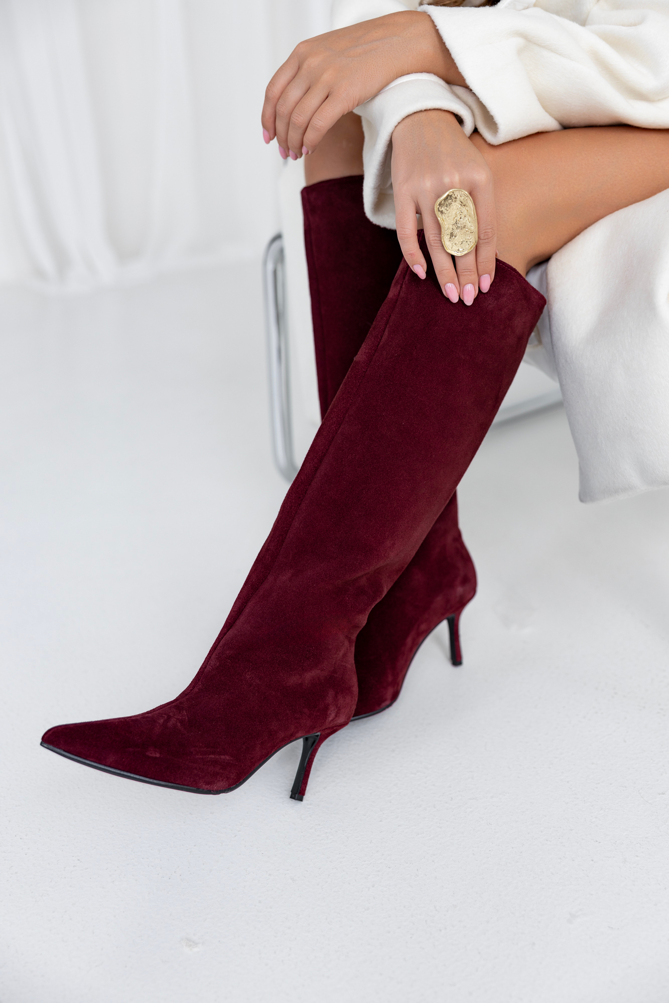Buty ZITA Bordowe