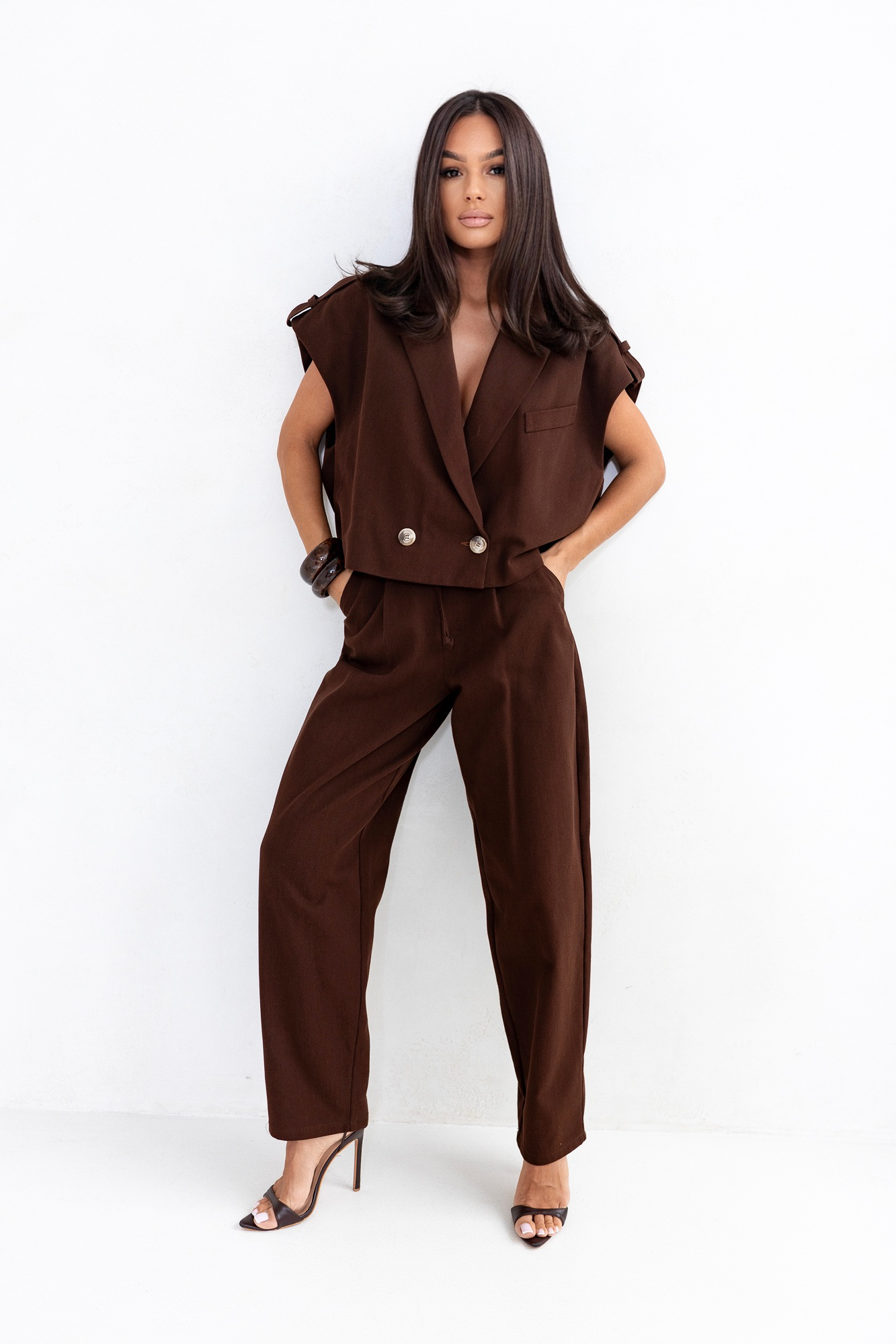 JEANS LILY set Brown