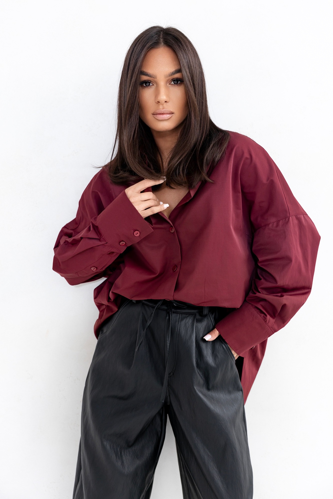 VIVIEN shirt Maroon