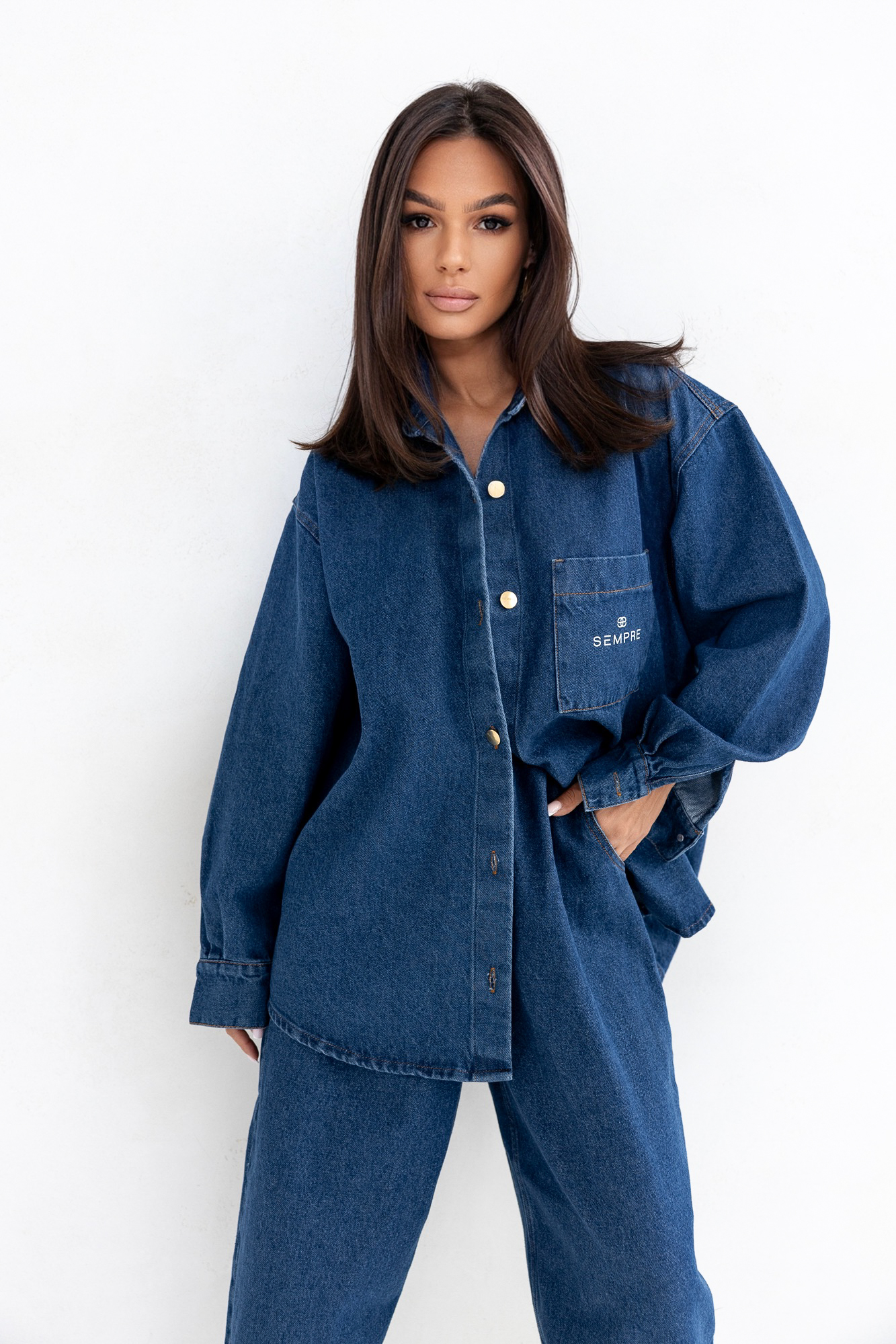 Koszula JEANS Niebieska