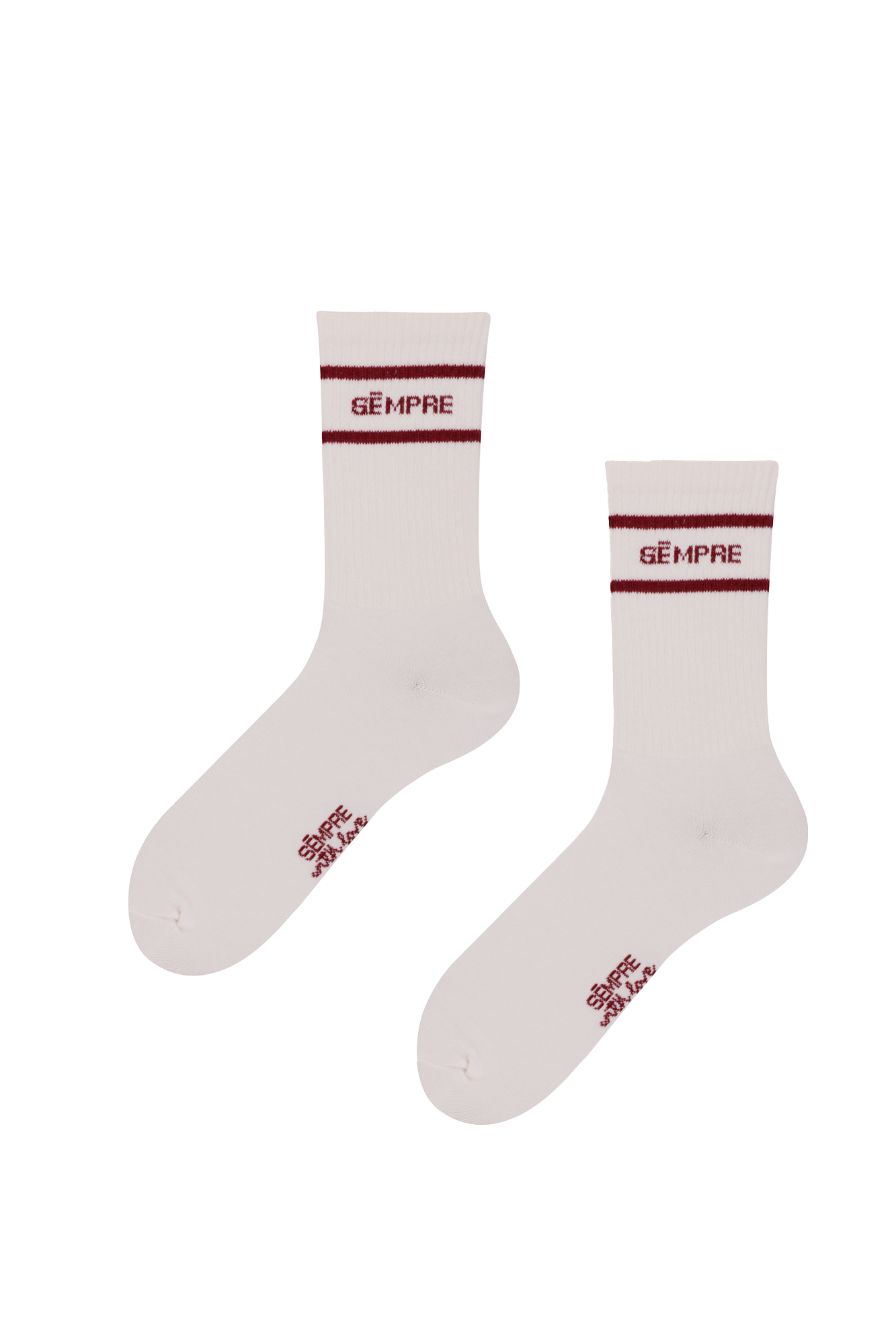 Skarpetki BASIC Waniliowy/Bordo