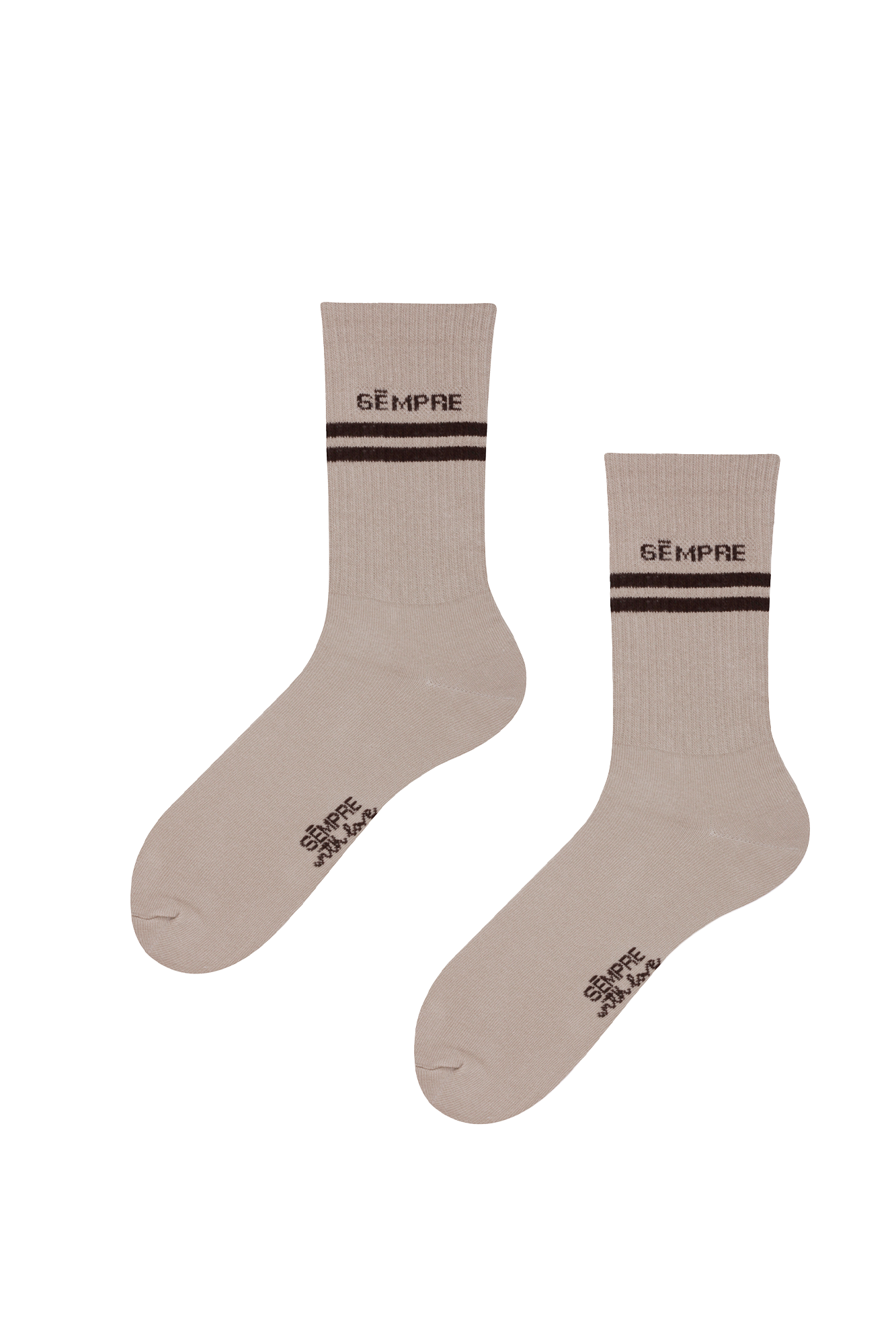 Skarpetki LOLA Beżowy/Ciemna czekolada