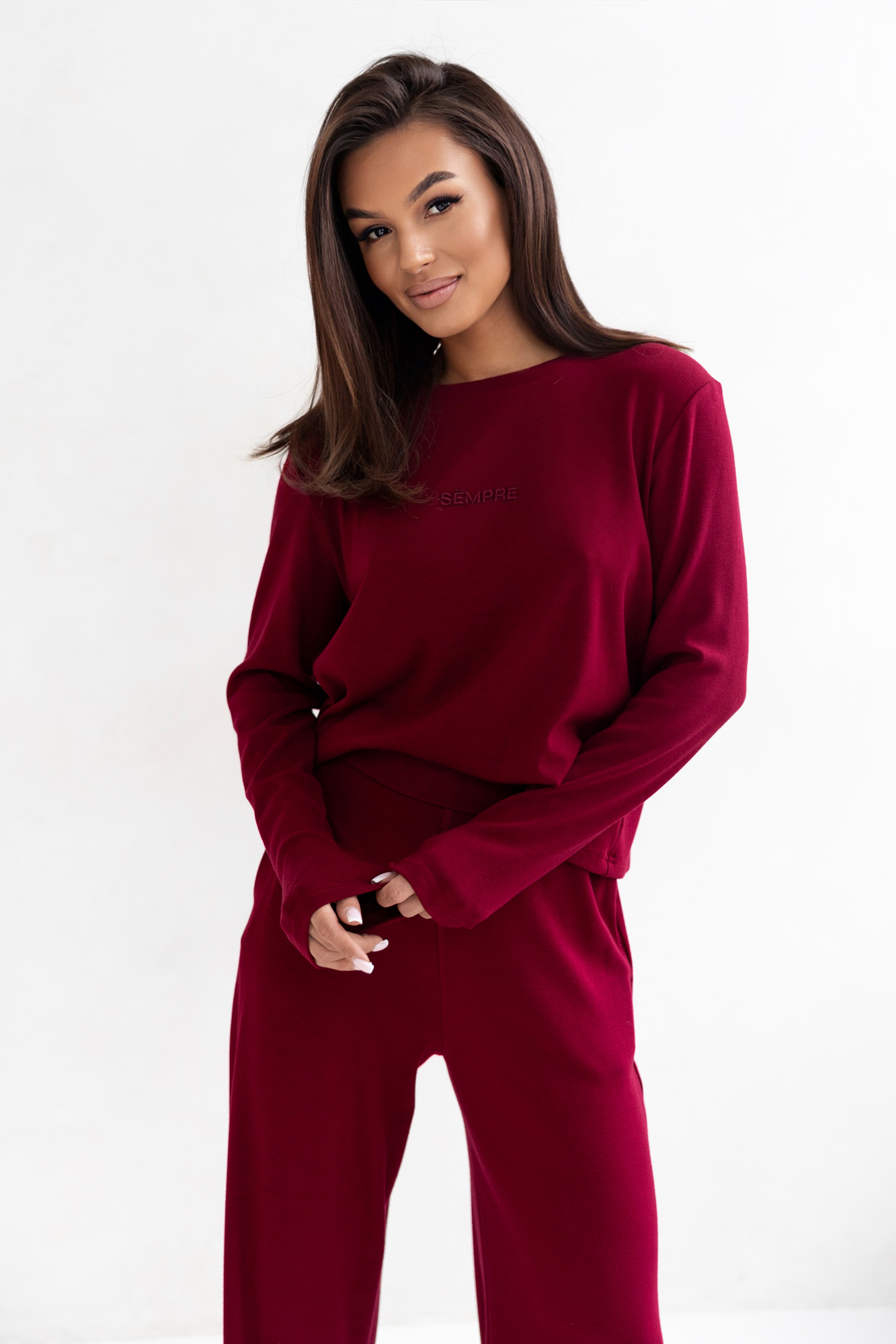 Komplet COMFY Bordowy