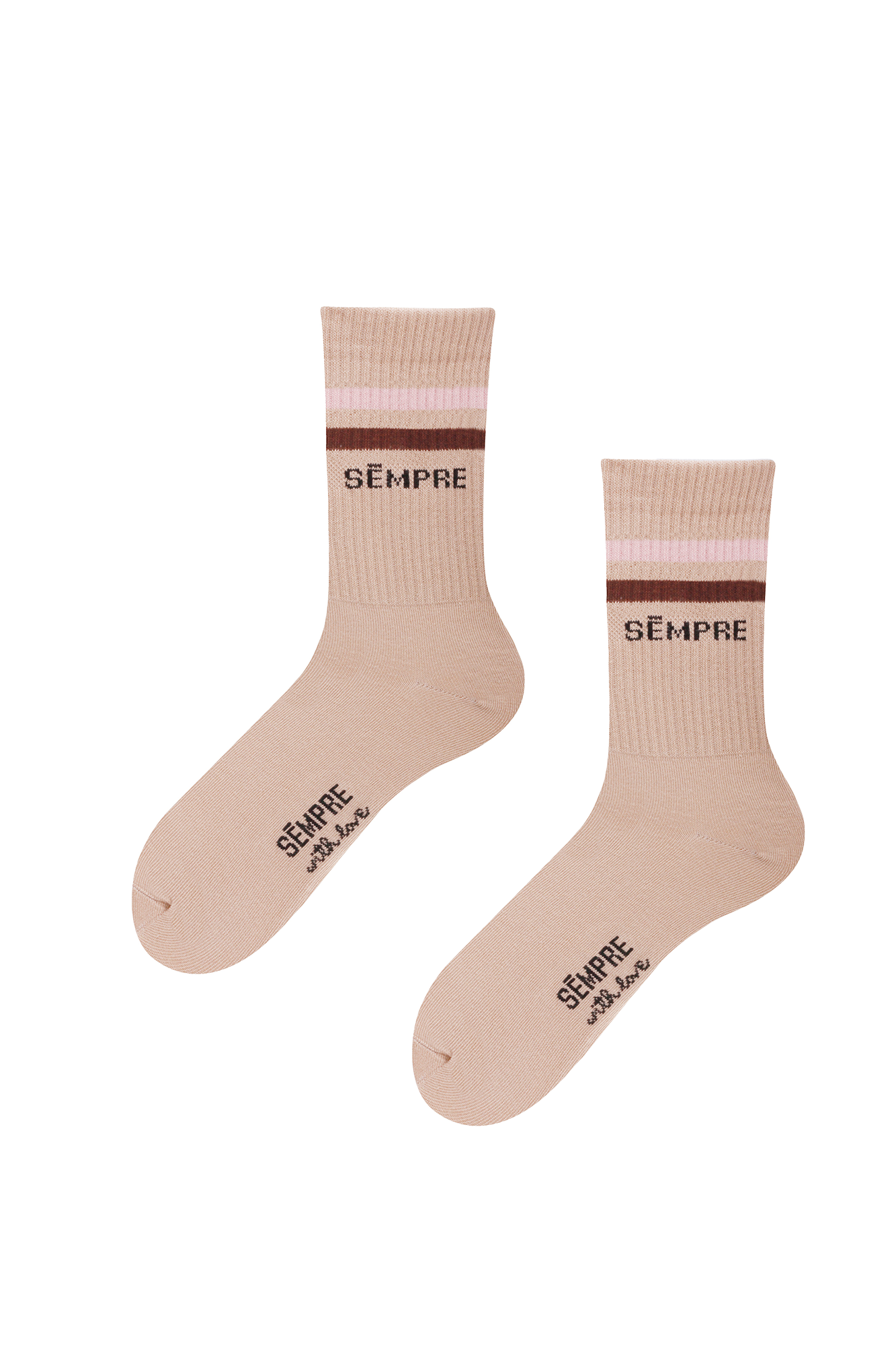 BASIC Socks Beige/Pink/Brown