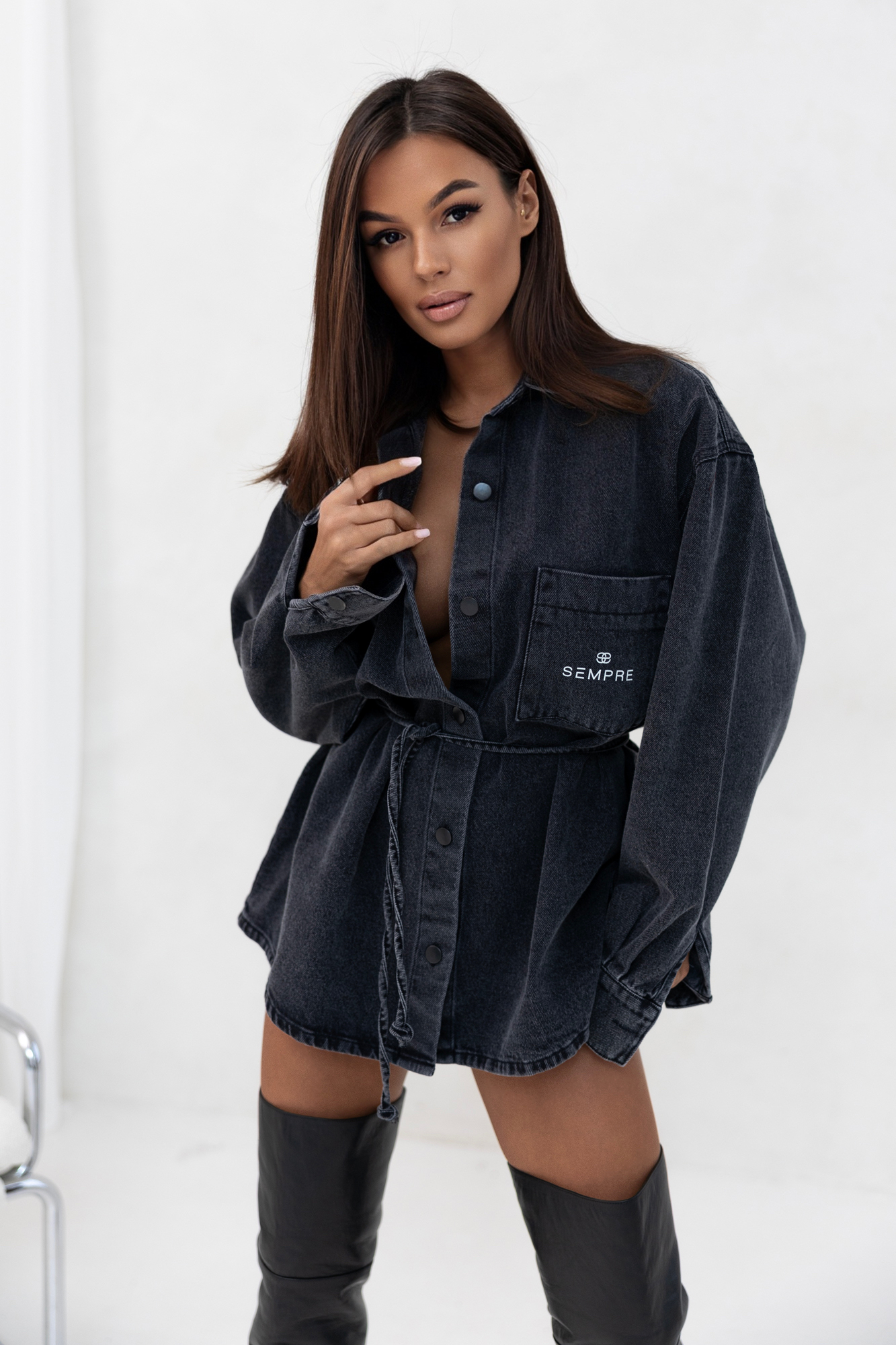 Koszula JEANS Czarna