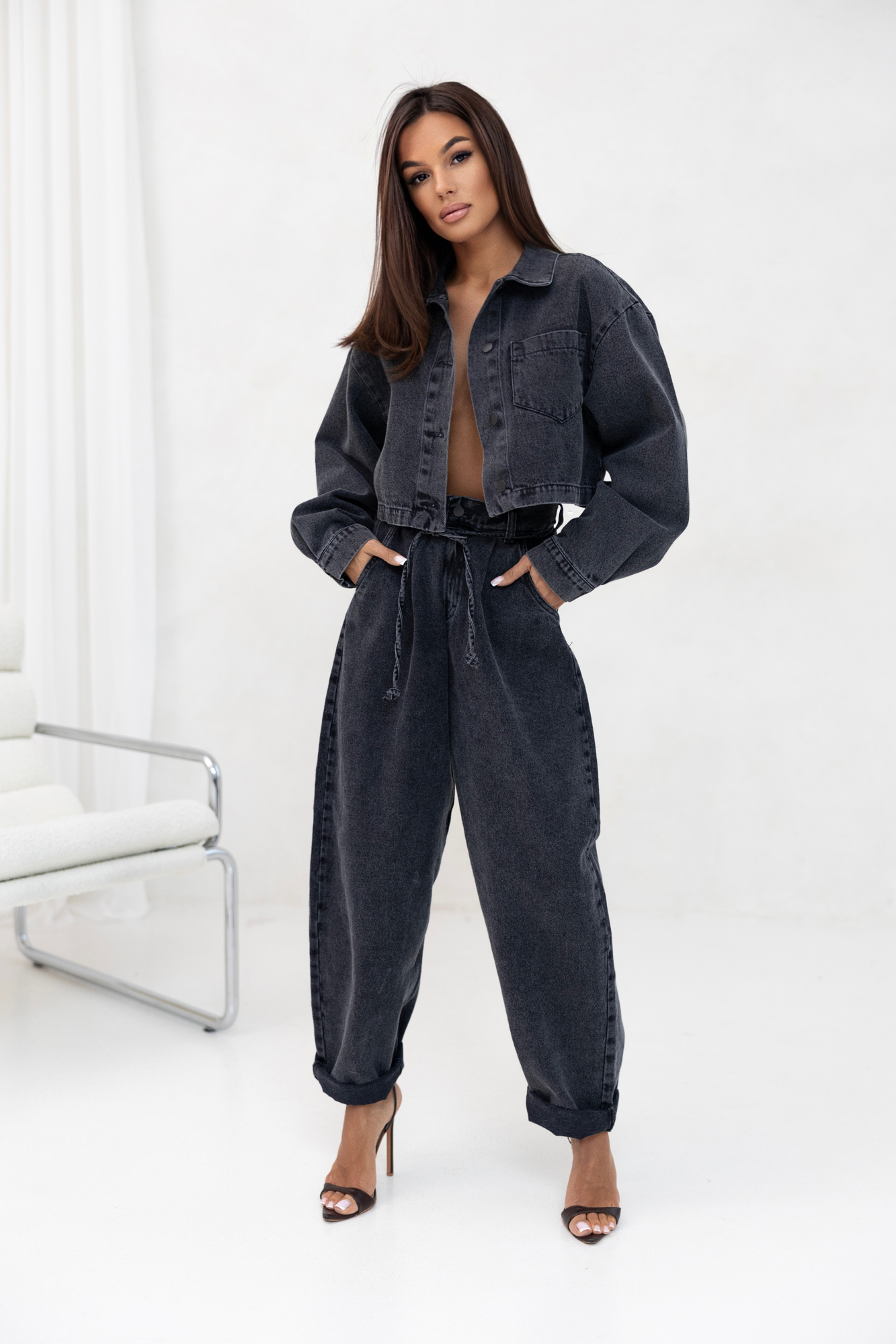 Spodnie JEANS Czarne