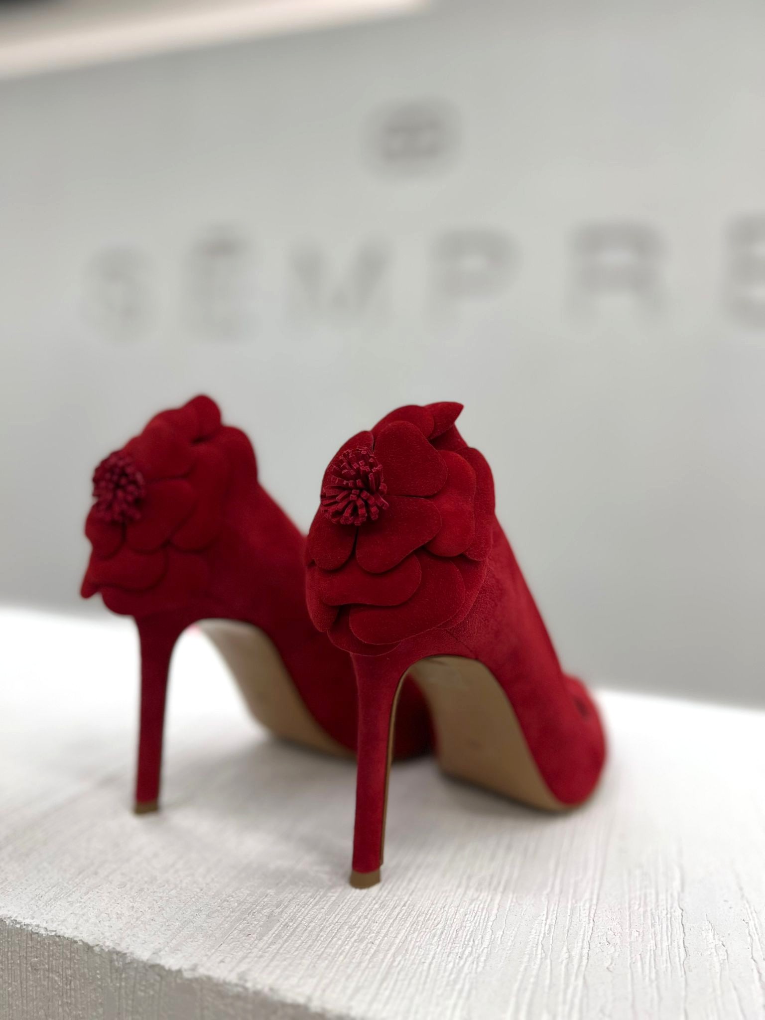 Buty ABEYA Czerwony/Zamsz