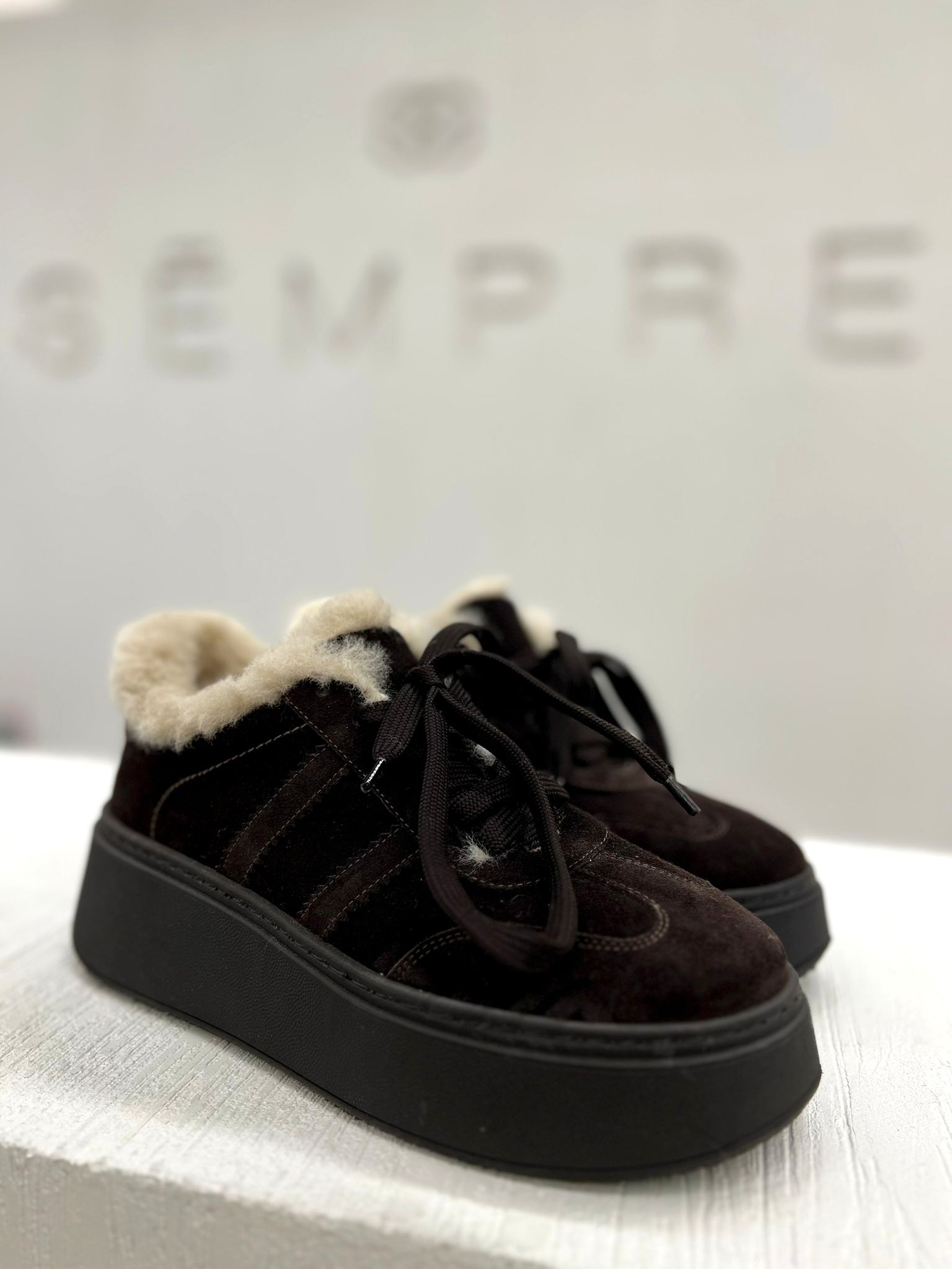 Buty ELISE Czekolada/Beż