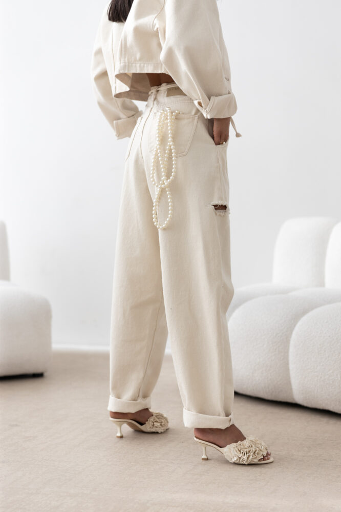 JEANS NICOLE Cream shirt