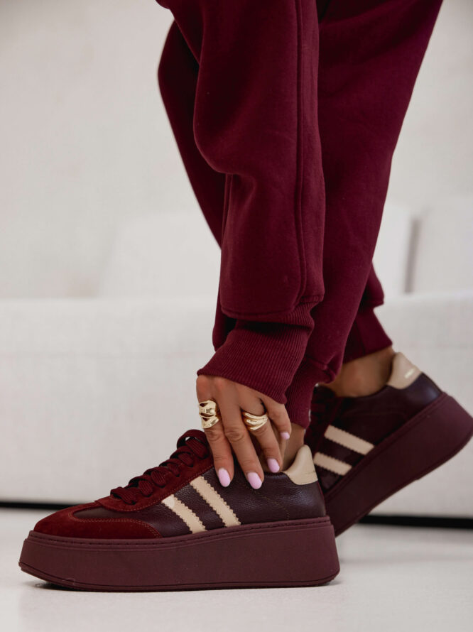 Buty KESJA Bordowe