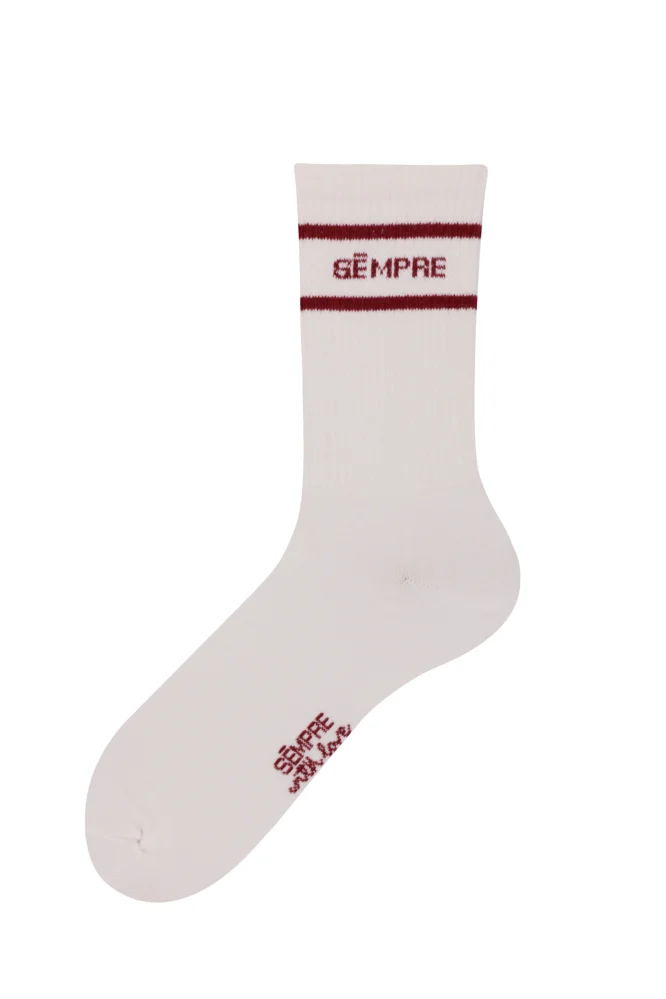 Skarpetki BASIC Waniliowy/Bordo