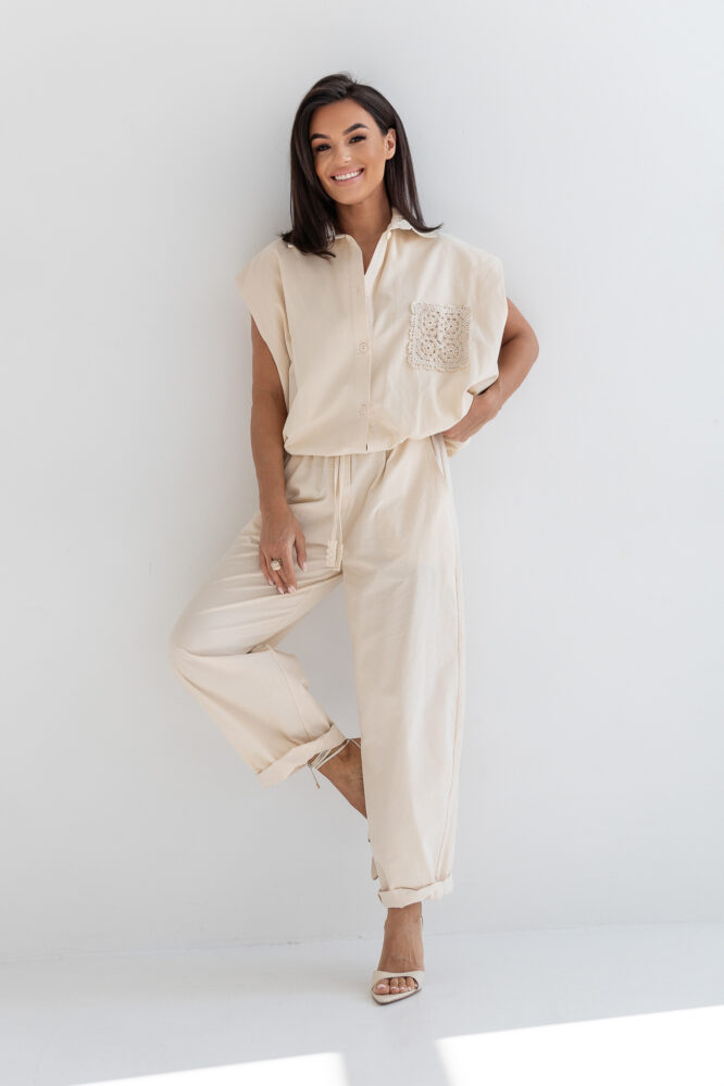 CLARA waistcoat Light beige