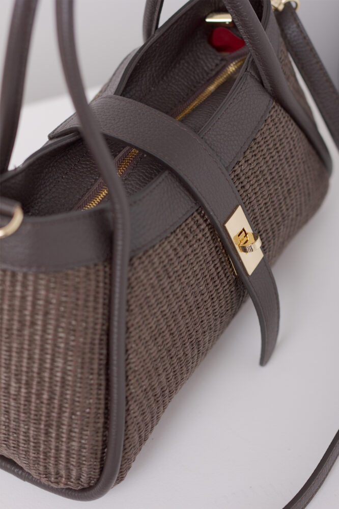 GIULIA plaid bag Chocolate