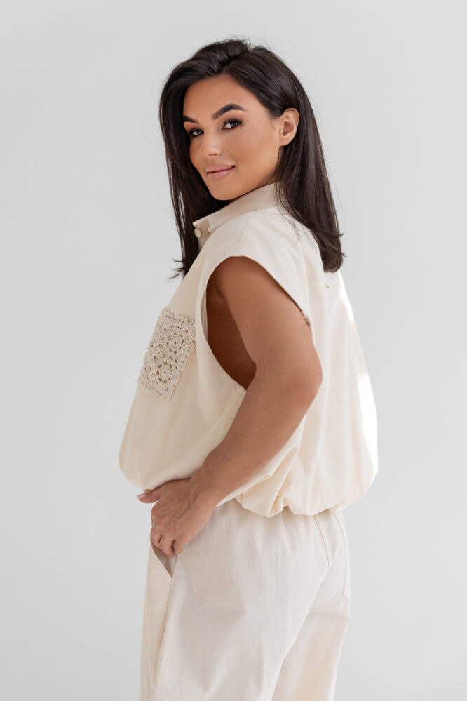 CLARA waistcoat Light beige