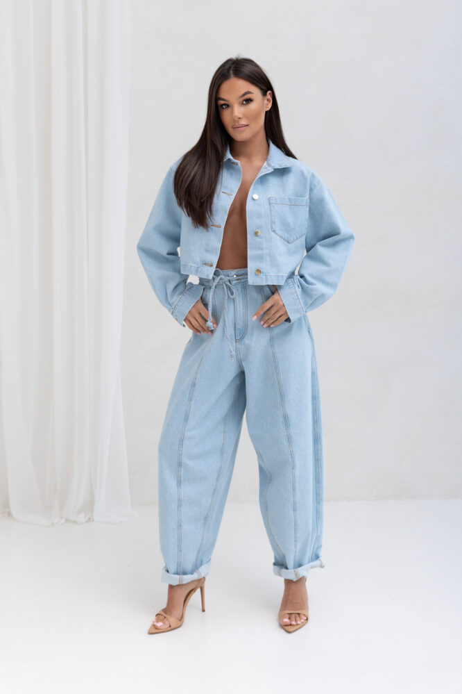 Spodnie JEANS TORI Baby blue