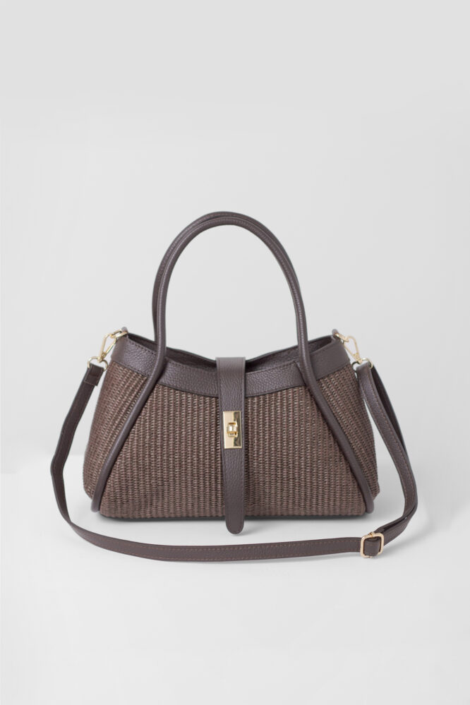 GIULIA plaid bag Chocolate
