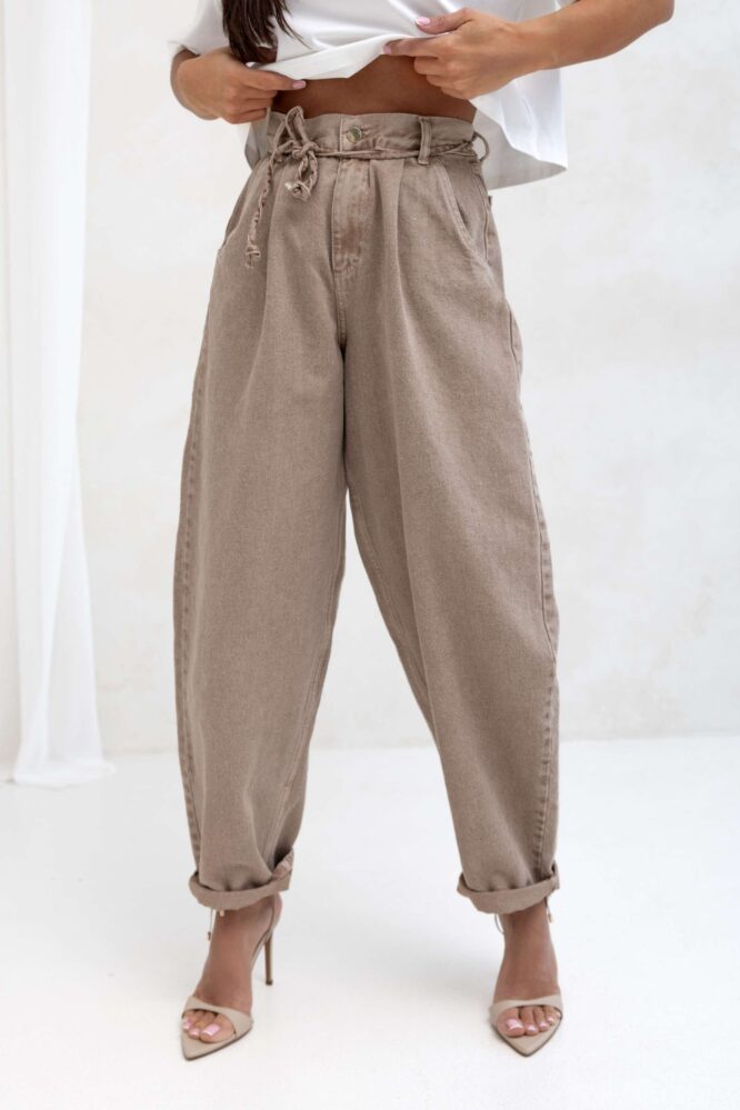 JEANS Pants Dark beige