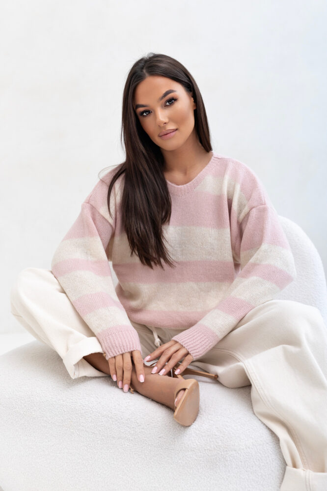 MIA Pink and beige cardigan