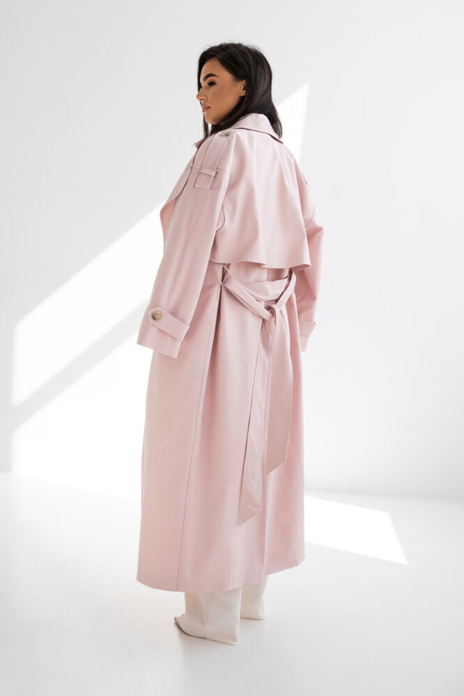 INES pink trench coat