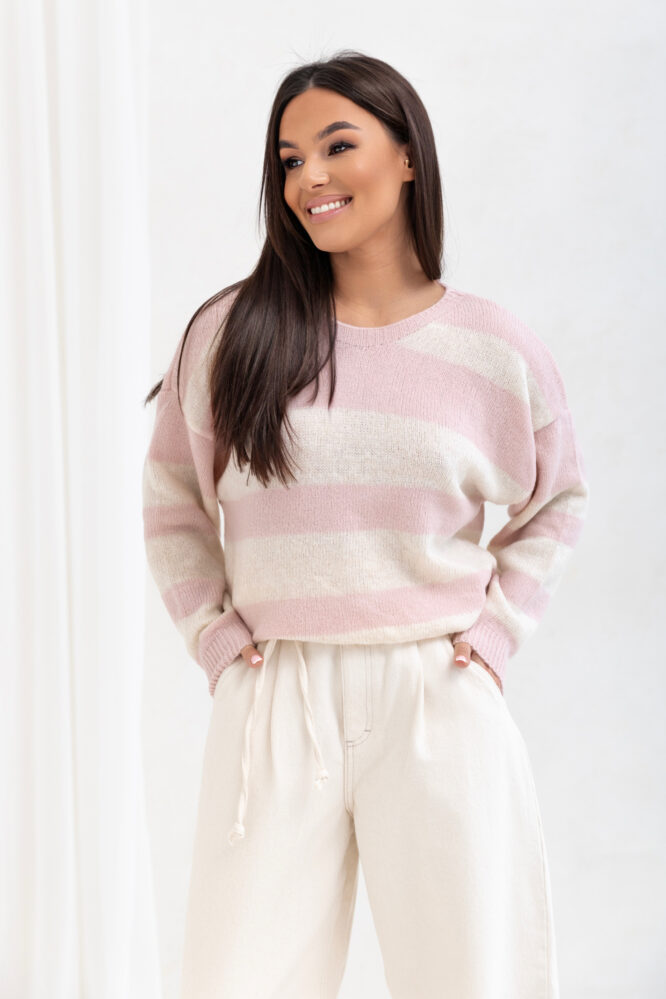 MIA Pink and beige cardigan