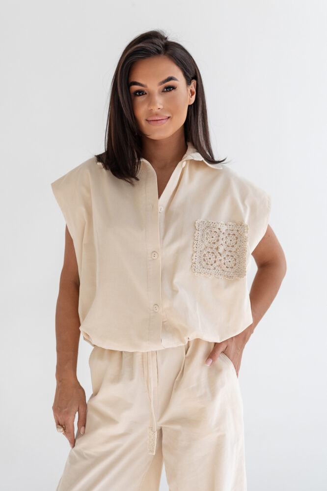 CLARA waistcoat Light beige