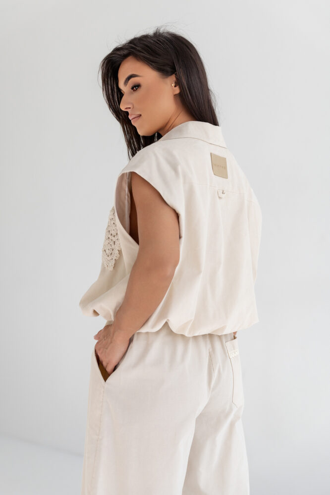 CLARA waistcoat Light beige