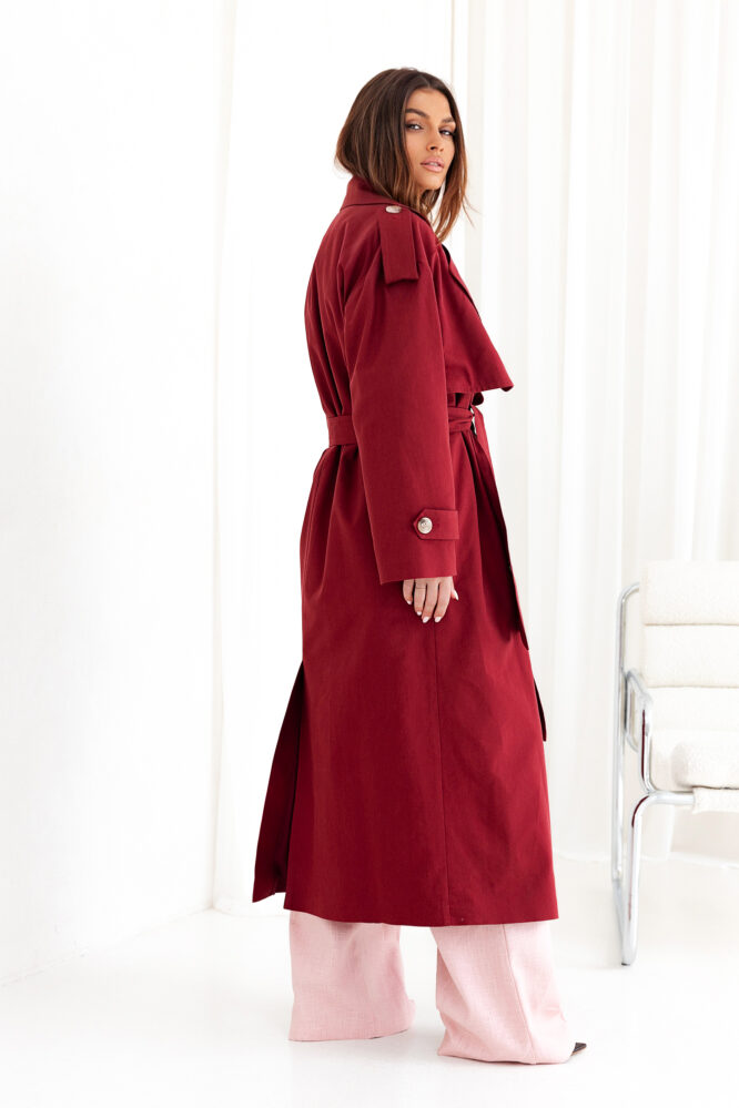 Trench LONG Maroon
