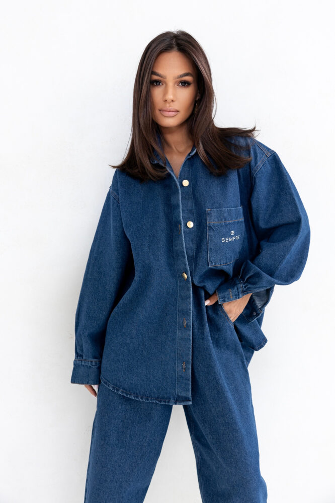 Koszula JEANS Niebieska