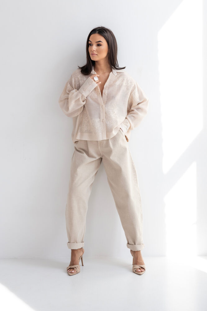 Shirt DEZZIE Warm beige