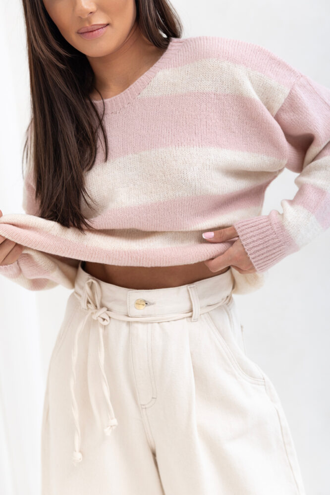 MIA Pink and beige cardigan