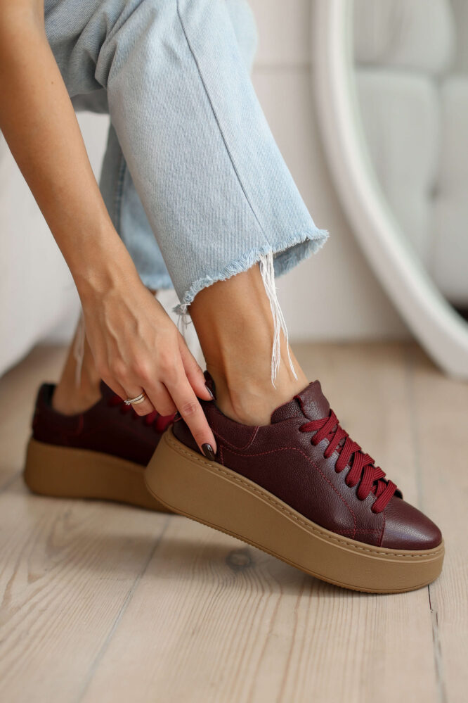 Buty BRIGITTE Bordowe
