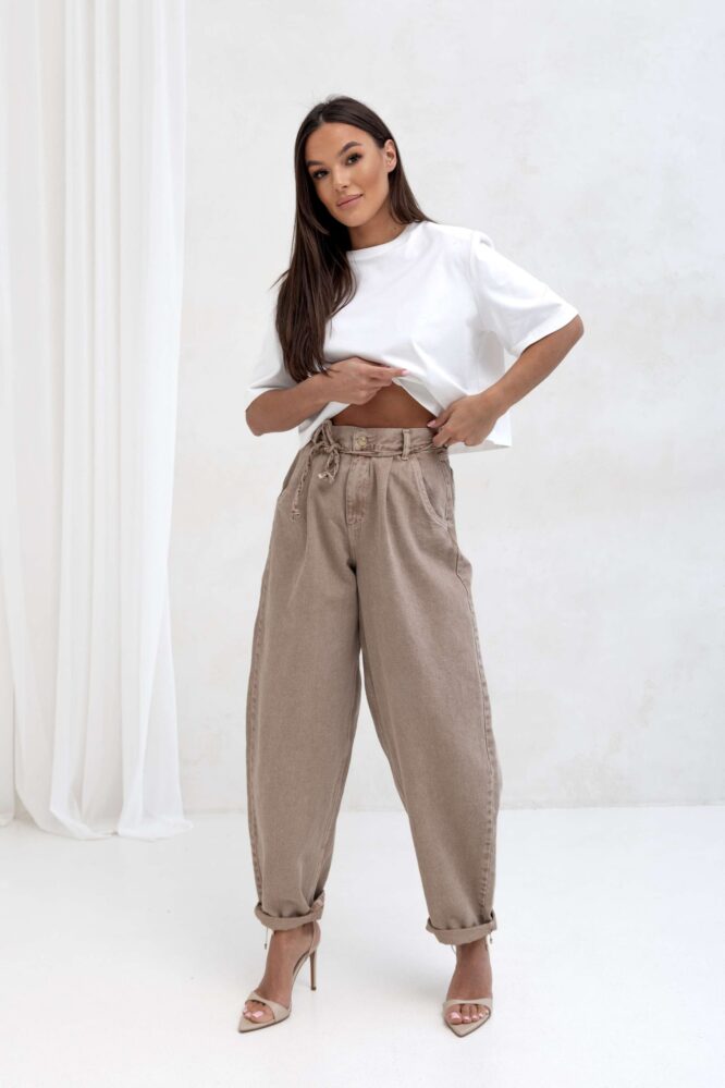 JEANS Pants Dark beige