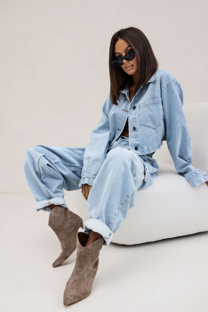 Spodnie JEANS NICOLE Baby blue