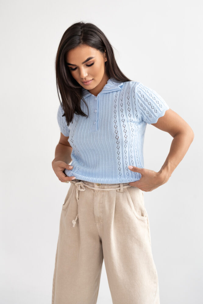 Sweter VIOLET Błękitny