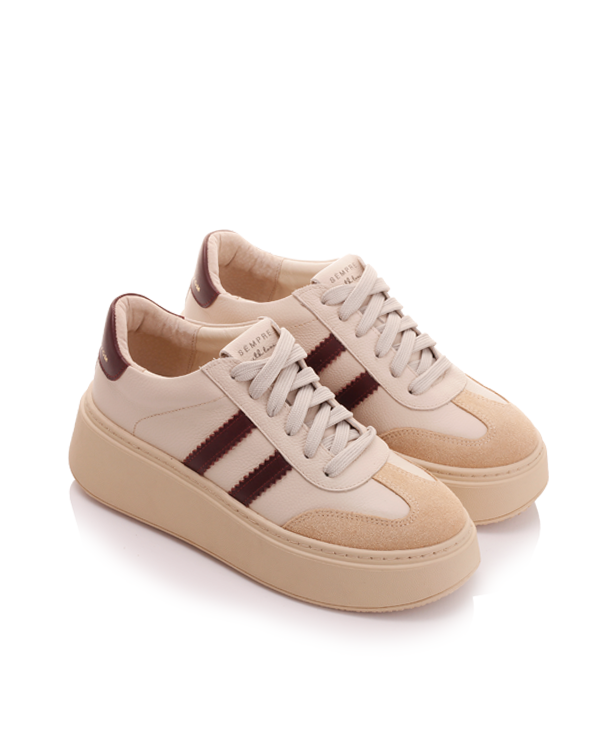 Buty KESJA Beżowe/Bordowe