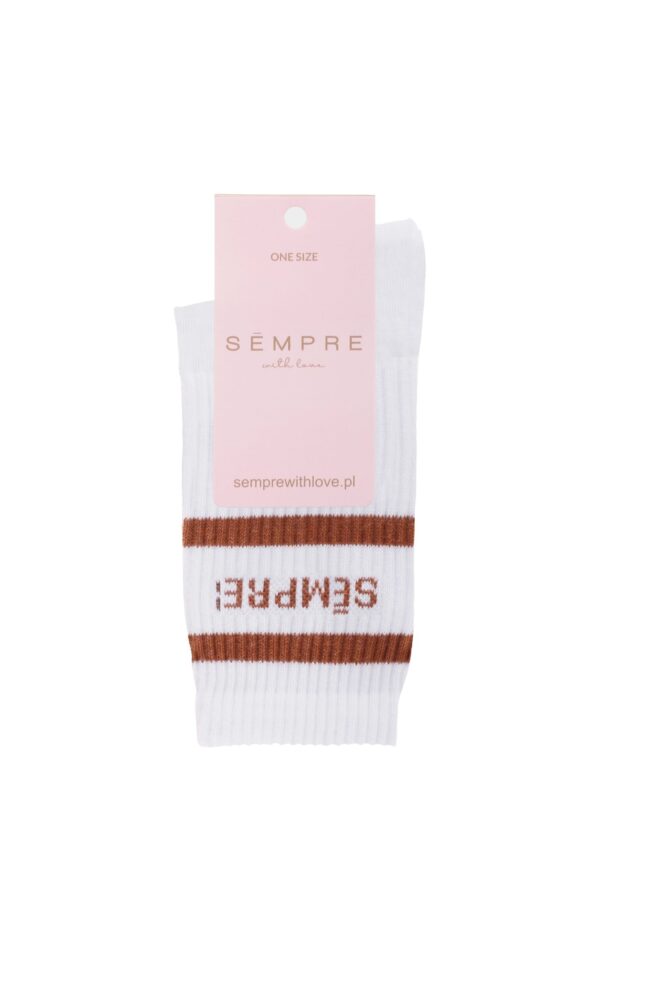 BASIC Socks White/Camel