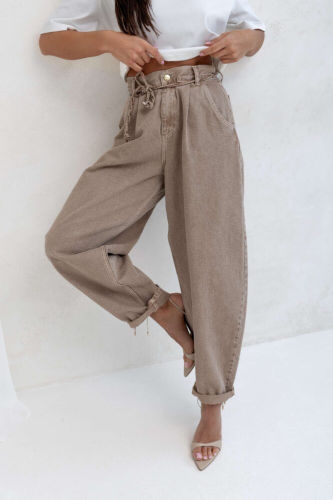 JEANS Pants Dark beige