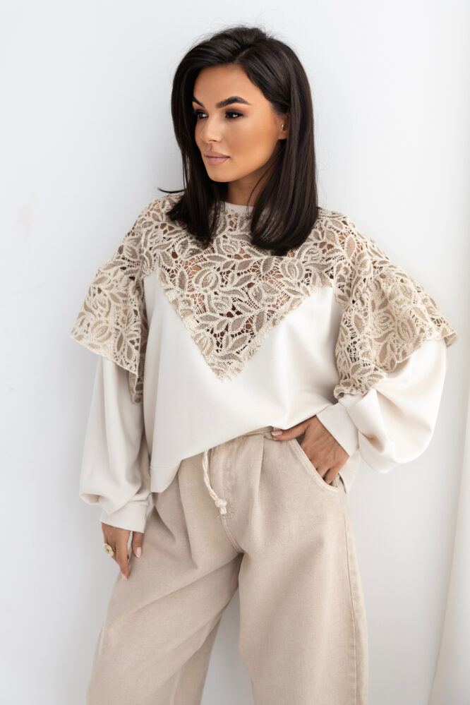 Bluza SANDY Gipiura Beżowa