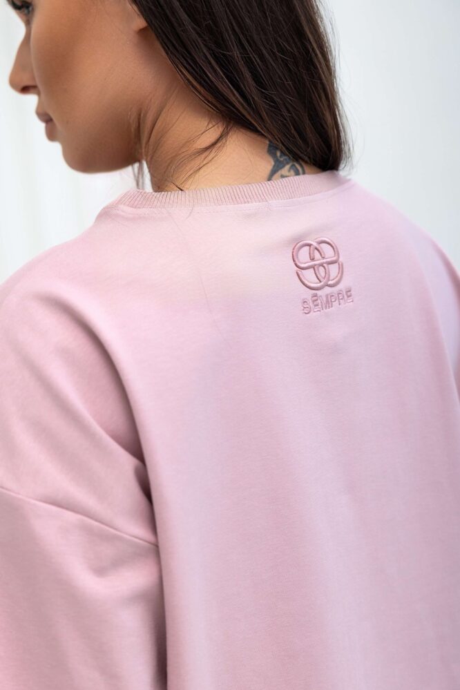 T-shirt OVER  Brudny róż