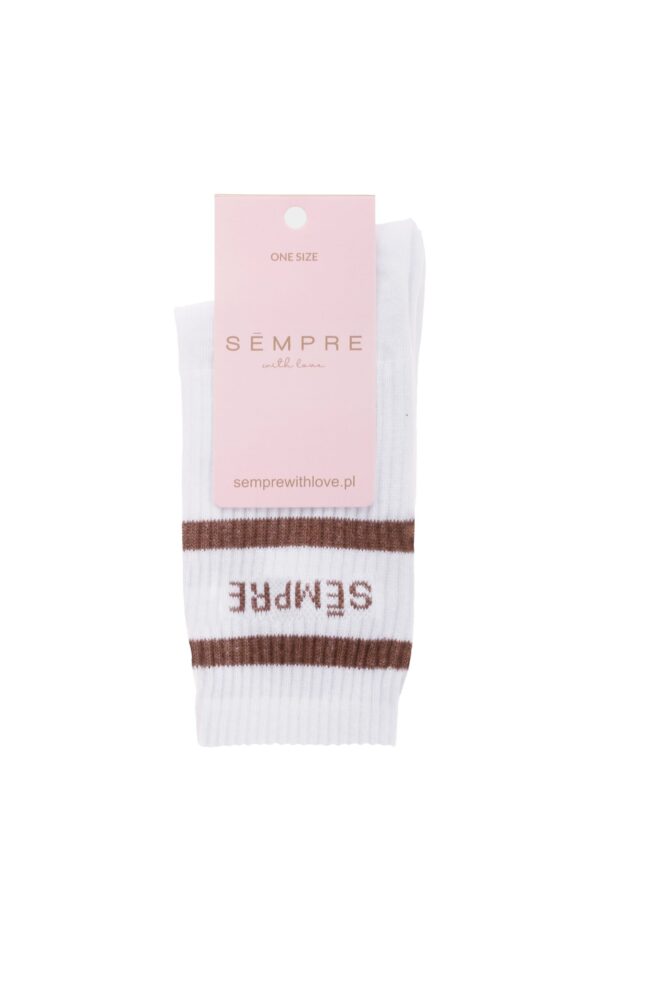 Socks BASIC White/Brown