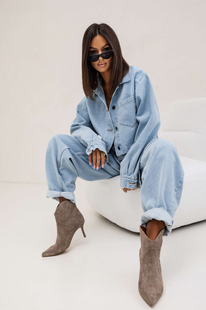 JEANS NICOLE Baby blue trousers